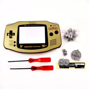 Gold Picachu Edition Housing Shell Case for Game Boy Advance GBA Game Console - Picture 1 of 6