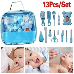 New 13Pcs Newborn Baby Kid Nail Hair Health Care Infant Grooming Brush Gift BLUE - Picture 1 of 11
