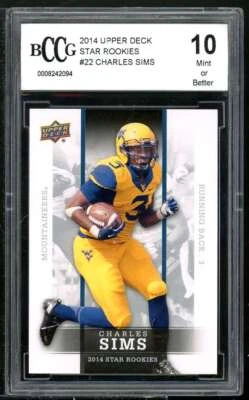 Charlie Sims Rookie Card 2014 Upper Deck Star Rookies #16 BGS BCCG 10 - Image 1 of 2
