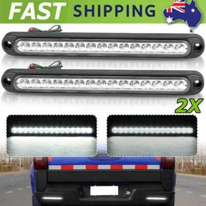 2X 15 LED Tail Light Indicator Reverse Slim Strip RV Trailer Lamp UTE STOP White - Picture 1 of 12