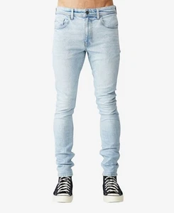 Pantalones de mezclilla súper ajustados de algodón para hombre, azul vapor, 38 - Imagen 1 de 1