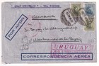 ZEPPELIN 1934 URUGUAY Argentinienfahrt Brief mit Rohrpost nach Leipzig AStp