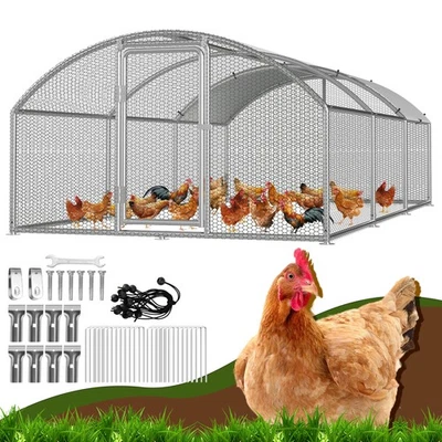 Hühnerstall Kleintierstall Metall Hühnerhaus Voliere Dach Freilaufgehege Hasen - Bild 1 von 4