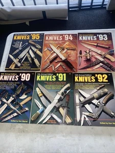 Lot 6 Annual Edition Knives Digest Year Paperback Book Ken Warner Joe Kertzman - Picture 1 of 4
