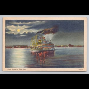 Postal de colección Louisville Kentucky 1942 publicada barco Oceanliner marítimo escénico - Imagen 1 de 4