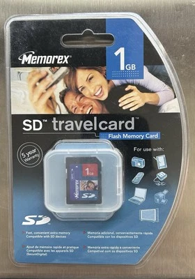 Memorex SD Travelcard Flash Memory Card 1 GB  SD Devices Brand New In Pack - Image 1 of 2