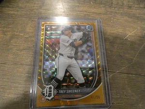 2025 Bowman Chrome Trey Sweeney Gold Geometric RC Refractor /50 Detroit Tigers - Bild 1 von 4
