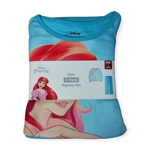 Disney Princess Ariel Blue Pajama Set Girls 6-6X - Picture 1 of 2