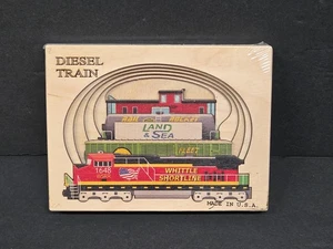 American Puzzle Company Diesel Train Wooden Layered Railroad USA made - Picture 1 of 4