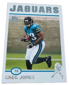 Tarjeta de fútbol americano Topps Greg Jones #314 2004 novato Jacksonville Jaguars NFL (I5 - Imagen 1 de 2