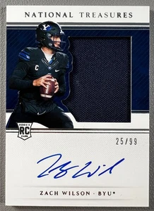 Zach Wilson 2021 Panini National Treasures College Football RPA #93 Jets /99 - Bild 1 von 5