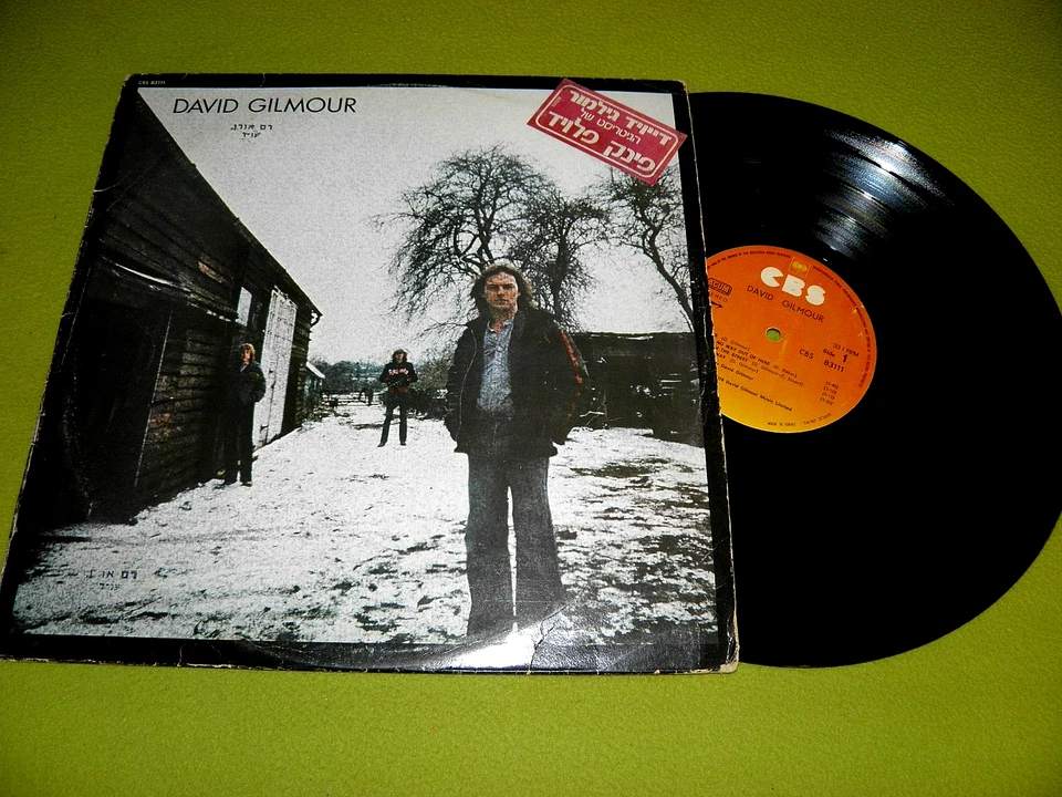 David Gilmour - 1st Album RARE Israel 1st Press Hebrew Print Sleeve ! Misprint ! - Image 1 of 3