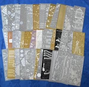 42 Mixed Sheets Of Part-Used Peel-Off Stickers Papercraft Card Making Scrapbook - Picture 1 of 3