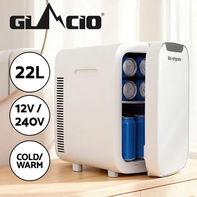 Glacio Mini Fridge Portable 22L White Electric Cooler Warmer Car Office 12V 220V - image 1 of 4