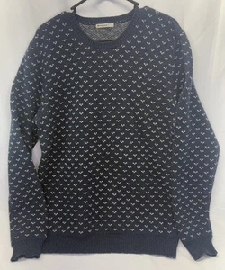 Marine Layer Weston Crewneck Sweater in Blue Mens Size Large Wool Blend - Picture 1 of 8