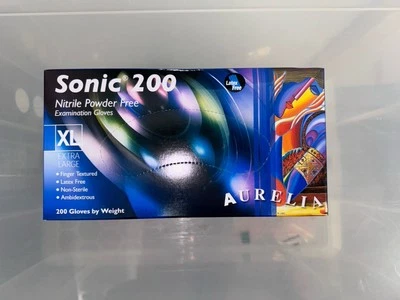 200 x Aurelia Sonic Nitrile Powder Free Examination XL gloves - Extra Large
