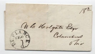 1845 Defiance OH negro CDS cubierta sin sello [k.567] Foto 1 de 3