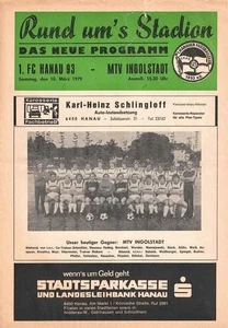 Cuaderno de Programa de Fútbol 78/79 2. Liga FC Hanau 93 - MTV Ingolstadt - Imagen 1 de 1