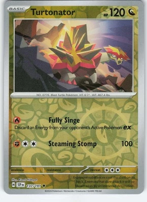 Turtonator 137/191 Uncommon Reverse Holo SV08: Surging Sparks NM Pokémon - Image 1 of 2