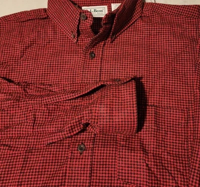 VTG LL Bean Vintage Buffalo Plaid Lumberjack Flannel Long Sleeve Shirt M USA  - Image 1 of 4