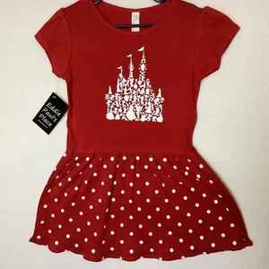 Disney Castle Disney Character Red Polka Dot Dress Size 3 - Rabbit Skins Brand - Picture 1 of 7