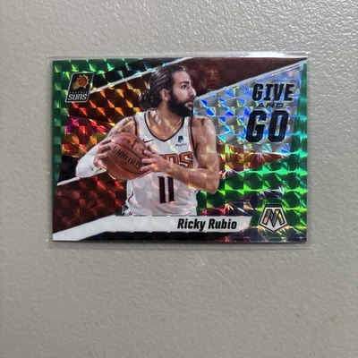 Ricky Rubio 2019-20 Mosaic Give And Go Green Prizm Card #12 - Image 1 of 2