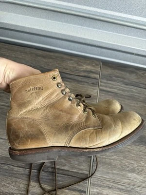 Chippewa Botas Hombres 10.5 D Cuero Marrón Con Cordones Trabajo Combate EE. UU. Vibram Foto 1 de 4