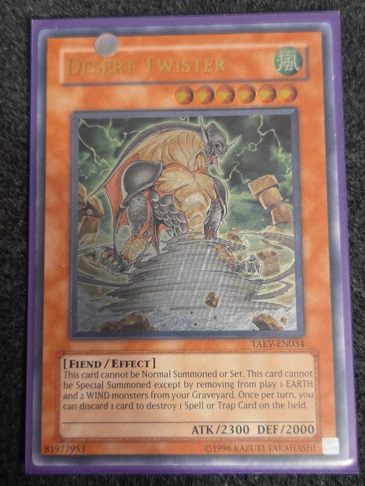 Desert Twister TAEV-EN034 Ultimate Rare Unl Edition Near Mint Yugioh - Image 1 of 1