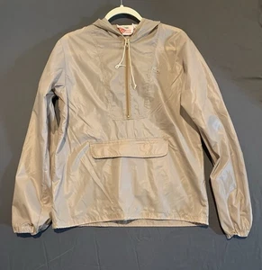 Vintage Izod Alligator Lacoste Pullover Windbreaker Small Beige Nylon Packable - Picture 1 of 15