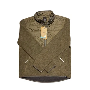 Prana Incrediwool 1/2 Zip Slate Green Heather - Size Medium - Picture 1 of 3