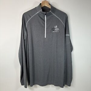 Columbia Golf Omni Wick Pullover 1/4 Zip FCA Embroidered Logo Gray Mens Large L