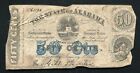 1863 50 FIFTY CENTS THE STATE OF ALABAMA MONTGOMERY, AL OBSOLETE SCRIP NOTE (J)
