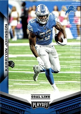 2019 Panini Playoff #134 Kerryon Johnson Goal Line Near Mint or Better - Image 1 of 2