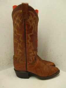 Tony Lama Brown Leather Pointed Toe Cowgirl Boots Womens Size 5 C Sty 1228 - Picture 1 of 14