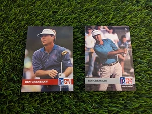 Ben Crenshaw Golf Card Lot (2) - 1992 Pro Set PGA Tour #38 & Stat Leader #183 - Picture 1 of 2