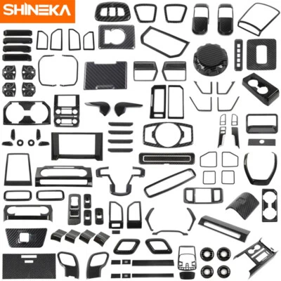 Carbon Fiber Interior Center Console Trim Cover for Ford F150 F-150 2015-2020 Ac - Image 1 of 3