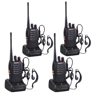 4x BAOFENG BF-888S RICETRASMITTENTE PMR RADIO UHF 400-470 MHz WALKIE TALKIE DSI - Imagen 1 de 8