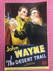 Repro Film Poster JOHN WAYNE DESERT TRAIL Western Star Film 8x10 1930s 124