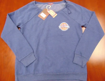 WOMEN'S MITCHELL & NESS NBA HWC DETROIT PISTONS BLUE LONG SLEEVE SHIRT SIZE L - Image 1 of 4