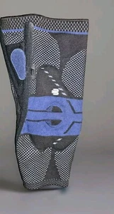 Rodillera izquierda Bauerfeind GenuTrain P3 talla 5 azul/negro usada uso ligero  - Imagen 1 de 8