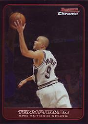 2006-07 Bowman Chrome San Antonio Spurs Basketball Card #98 Tony Parker