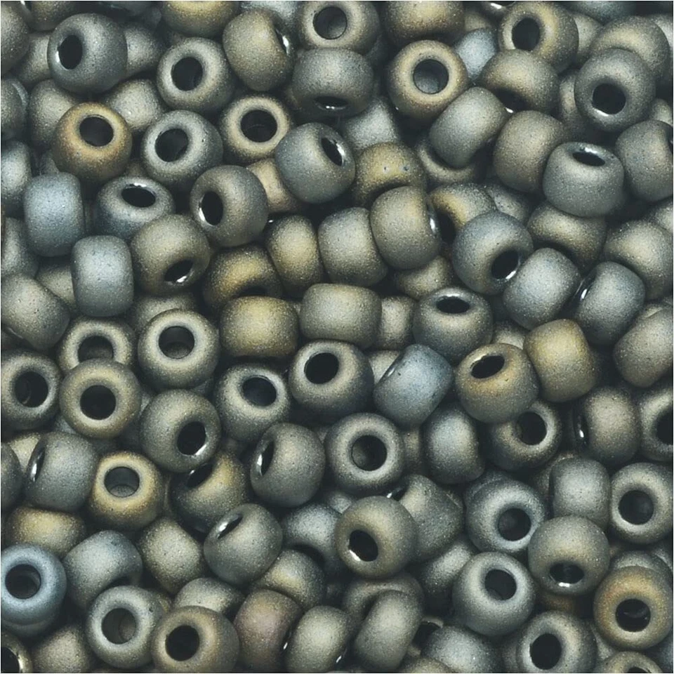 8/0 Matte Metallic Silver Gray Miyuki Round Seed Bead 8-2002