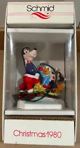Schmid & Disney Christmas Annual Ornament 1980 "Sleigh Ride" - Picture 1 of 3