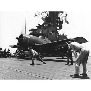 War WWII USA Marine Gighter Jet F6F-5N Hellcat Photo Large Wall Art Print 18X24 - Picture 1 of 5