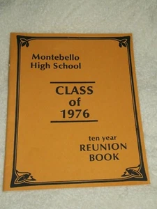 RARE Class of 1976 Montebello CA High School 10 Year Reunion Booklet w/Photos - Picture 1 of 4