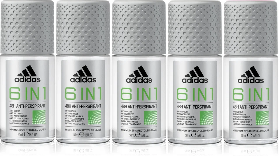 5 ADIDAS 6 EN 1 48H Antimarcas Olores Antitranspirante Roll On Desodorante 50 ml Foto 1 de 4