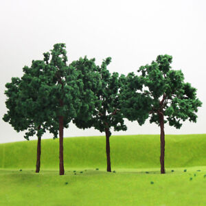 8pcs G Scale 1:25 Model Trains Trees Roadside Deep Green Tree 16cm Iron Wire