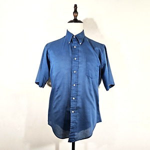 Vintage 50s 60s Manhattan Docoma Shirt Vtg Sheer Ivy Oxford Button Up USA Large