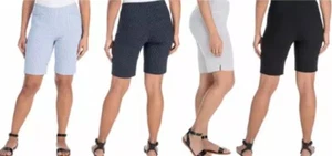 New Hilary Radley Women's 9" Inseam Bermuda Pull-On Shorts Great Gift - Picture 1 of 17