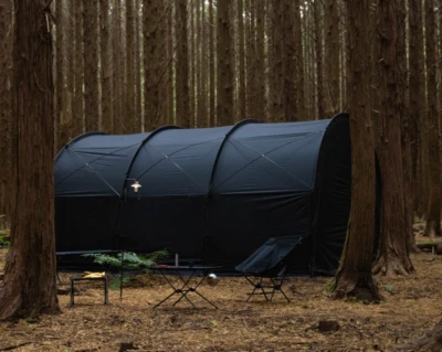 Tienda túnel de campo táctica Helinox 4,35 negra tamaño grande para acampar [carpa antigua] Foto 1 de 4